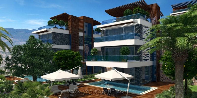 For sale Detached lux Villa in a luxury housing complex in Alanya