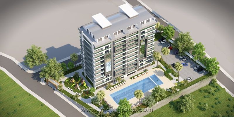 For sale luxury penthouses with Sea  City view in Alanya